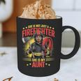 Woman Firefighter Aunt TiTi Auntie Black Graduation Graphic Print Coffee Mug