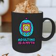 Women's Adulting Is A Myth Retro Pixel Pet Nostalgia Millennials Graphic Print Coffee Mug