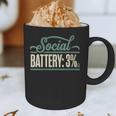 Women's Social Battery 3 Introvert Sarcasm Graphic Print Coffee Mug Women's Social Battery 3 Introvert Sarcasm Graphic Print Coffee Mug