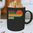 World's Okayest Dad Father Retro Vintage Graphic Print Coffee Mug