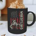 Wrestling US Flag Dad Wrestler Patriotic 4th Of July Graphic Print Coffee Mug Wrestling US Flag Dad Wrestler Patriotic 4th Of July Graphic Print Coffee Mug