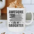 Awesome Like My Daughter Mom Dad American Flag Graphic Print Coffee Mug