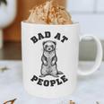 Bad At People Ferret Introvert Saying Slogan Graphic Print Coffee Mug