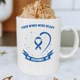 Blue In Memory Of Mom Colon Cancer Awareness Memorial Graphic Print Coffee Mug Blue In Memory Of Mom Colon Cancer Awareness Memorial Graphic Print Coffee Mug