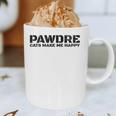 Cat Dad PAWDRE Cats Make Me Happy Cat Father Graphic Print Coffee Mug