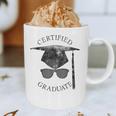 Certified Graduate Vintage Mortarboard Graduation Graphic Print Coffee Mug