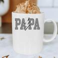 Checkered Papa Lightning Bolt Fathers Day Dad Grandpa Graphic Print Coffee Mug