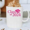 Class Of 2024 Pink For Girls And Women Graduation Graphic Print Coffee Mug