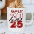 Class Of 2025 Senior 2025 Graduation Red Raglan Baseball Tee Graphic Print Coffee Mug