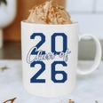 Class Of 2026 Graduation Varsity Navy Blue Letters Premium Tri-Blend Graphic Print Coffee Mug