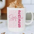 Cute Girls Women Class 2025 Graduation Senior Coquette Bow Graphic Print Coffee Mug