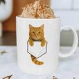Cute Tabby Cat Pocket Cat Mom Cat Dad Cat Lover Graphic Print Coffee Mug Cute Tabby Cat Pocket Cat Mom Cat Dad Cat Lover Graphic Print Coffee Mug