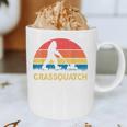 Dad Lawn Mowing Grassquatch Bigfoot Mower Garden Graphic Print Coffee Mug