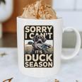 Duck Hunting Dog Sorry I Cant Its Duck Season Dad Joke Graphic Print Coffee Mug Duck Hunting Dog Sorry I Cant Its Duck Season Dad Joke Graphic Print Coffee Mug