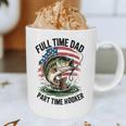 Fishing 4th July Full Time Dad Part Time Hooker On-Back Graphic Print Coffee Mug