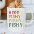 Fishing Here-Fishy Bass Fish Dad Graphic Print Coffee Mug