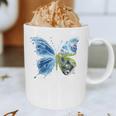 Frutiger Aero Aesthetic Butterfly Computer Fishes Scenery Raglan Baseball Tee Graphic Print Coffee Mug