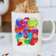 Frutiger Aero Aesthetic Tech Orb Pattern Heart Cherry Lips Raglan Baseball Tee Graphic Print Coffee Mug