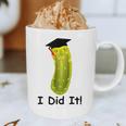 Graduation Cap Wearing Big Dill Pickle I Did It Graduate Fun Graphic Print Coffee Mug