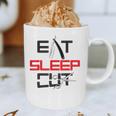 Haircutter Barber Eat Sleep Cut Barbering Graduation Graphic Print Coffee Mug