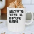 Introverted Boater Boating Introvert Graphic Print Coffee Mug