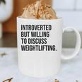 Introverted Weightlifter Gym Weightlifting Introvert Graphic Print Coffee Mug Introverted Weightlifter Gym Weightlifting Introvert Graphic Print Coffee Mug
