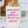 Introverted Willing To Discuss Gabali Introvert Graphic Print Coffee Mug