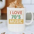 I Love 70's Music Retro Style Nostalgia Vibe 1970 70's Party Graphic Print Coffee Mug