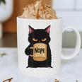Nope Coffee Cat – Introvert Humor Monday Kitty Graphic Print Coffee Mug