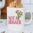 Not a Hugger Sarcastic Introvert Cactus Theme Women Graphic Print Coffee Mug