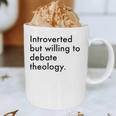 Theology Introvert Christian Conversation Starters Graphic Print Coffee Mug Theology Introvert Christian Conversation Starters Graphic Print Coffee Mug