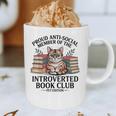 Proud Introverted Book Club Anti Social Reader Pet Cat Graphic Print Coffee Mug