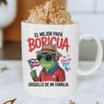 Puerto Rican Dad Idea For Men & Papá Boricua Coqui Frog Graphic Print Coffee Mug