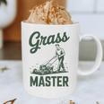 Push Lawn Mower Legend Grass Master Dad Mowing Graphic Print Coffee Mug