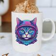 Retro 80s Cat In Space Suit Nostalgia Cat Vintage Astronaut Graphic Print Coffee Mug