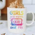 Retro Girls Just Wanna Have Fun Nostalgia 1980s 80's Premium Tri-Blend Graphic Print Coffee Mug