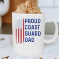 Retro Proud Coast Guard Dad Graduation Dad Usa Flag Outfit Graphic Print Coffee Mug