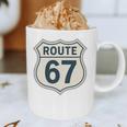 Retro Route 67 Highway Sign Vintage Road Nostalgia Premium Tri-Blend Graphic Print Coffee Mug Retro Route 67 Highway Sign Vintage Road Nostalgia Premium Tri-Blend Graphic Print Coffee Mug