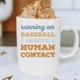 Running On Baseball Social Introvert Humor Vintage Graphic Print Coffee Mug