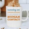Running On Cheerleading Social Introvert Humor Vintage Graphic Print Coffee Mug