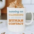 Running On Climbing Social Introvert Humor Vintage Graphic Print Coffee Mug