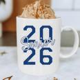 Senior 2026 Graduation Varsity Navy Blue On The Back Graphic Print Coffee Mug