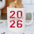 Senior 2026 Graduation Varsity Red Letters On The Back Graphic Print Coffee Mug