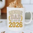 Senior Dad Class Of 2026 Purple Yellow Vintage Graduation Graphic Print Coffee Mug