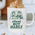Silent But Dadly Father's Day Fart Dad Farting Vintage Graphic Print Coffee Mug
