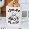 Socializing Was a Mistake Prairie Dog Introverts Humor Graphic Print Coffee Mug