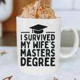 I Survived My Wife's Masters Degree Graduation Class Of 2025 Graphic Print Coffee Mug