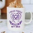 I Wear Purple In Memory Of My Dad Alzheimers Awareness Heart Graphic Print Coffee Mug I Wear Purple In Memory Of My Dad Alzheimers Awareness Heart Graphic Print Coffee Mug