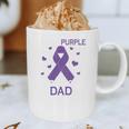 I Wear Purple In Memory Of Dad Pancreatic Cancer Awareness Graphic Print Coffee Mug