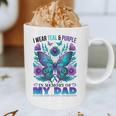 I Wear Teal Purple In Memory Of My Dad Suicide Awareness Graphic Print Coffee Mug